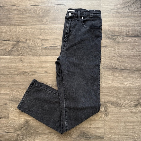 Madewell Faded Black High Rise 90s Straight Jeans Size 30 Women - Picture 13 of 15